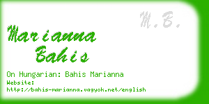 marianna bahis business card